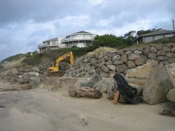 Large Retaining Wall for Coastal Erosion