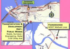 Map to Public Works and Fairgrounds