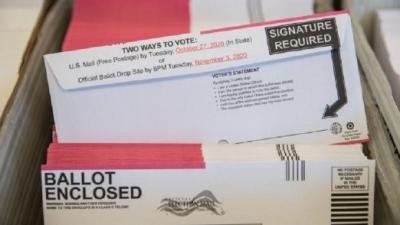 Box of ballot envelopes
