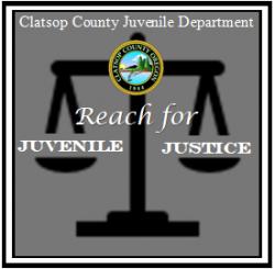 Clatsop County Juvenile Department seal and scales - Reach for Juvenile Justice