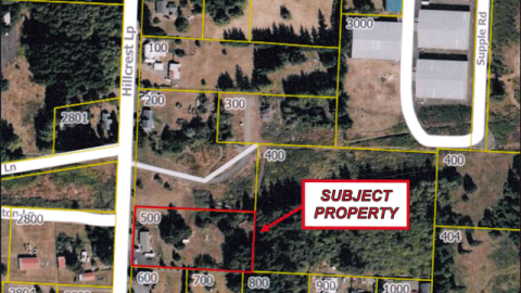 Aerial photo of the subject property